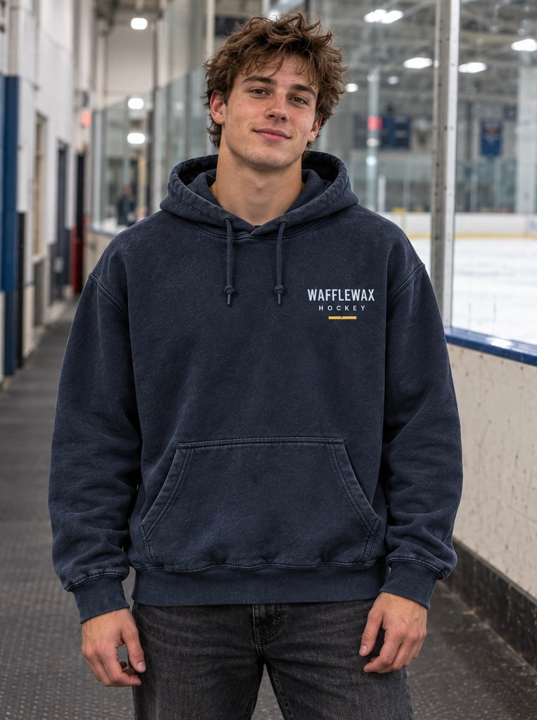 Last Off the Ice Hoodie — Washed Navy